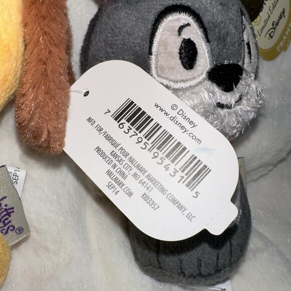 Disney NWT Itty Bittys Lady & The Tramp 2014 Plush Dolls NWT Set Of 2 - Picture 3 of 7
